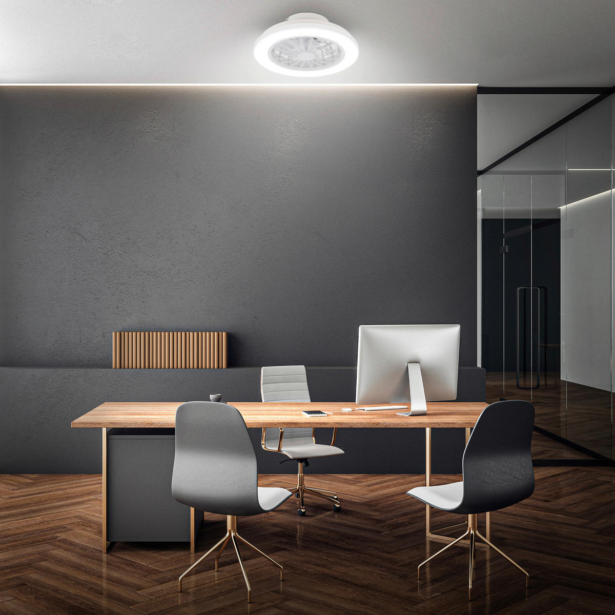 DECKENVENTILATOR 38/14 cm   - Weiß, Design, Kunststoff (38/14cm)