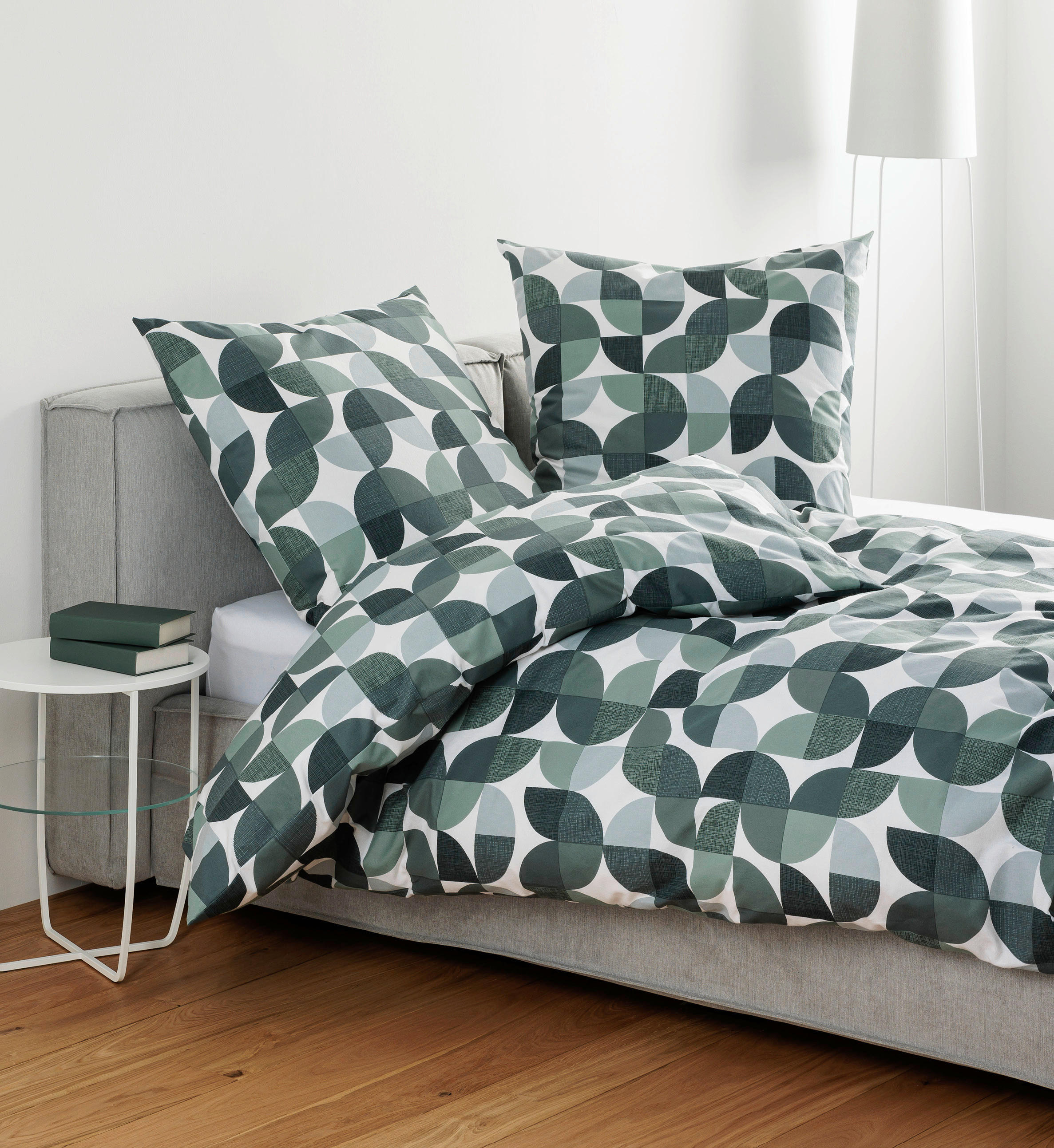 BETTWÄSCHE Biber 135/200 cm  - Mintgrün/Grün, Design, Textil (135/200cm) - Janine