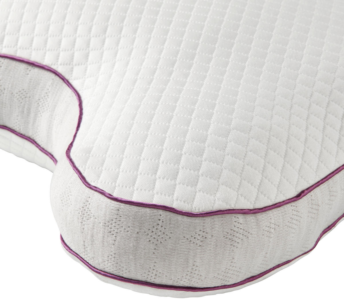 JASTUK ZA VRAT  55/46 cm       - siva/bela, Osnovno, tekstil (55/46cm) - Sleeptex