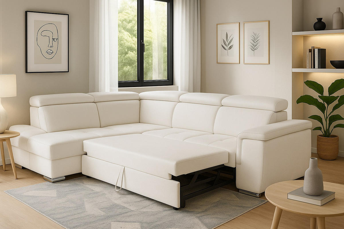 SAROKKANAPÉ textil bézs  - bézs, Basics, textil (203/260cm) - Carryhome