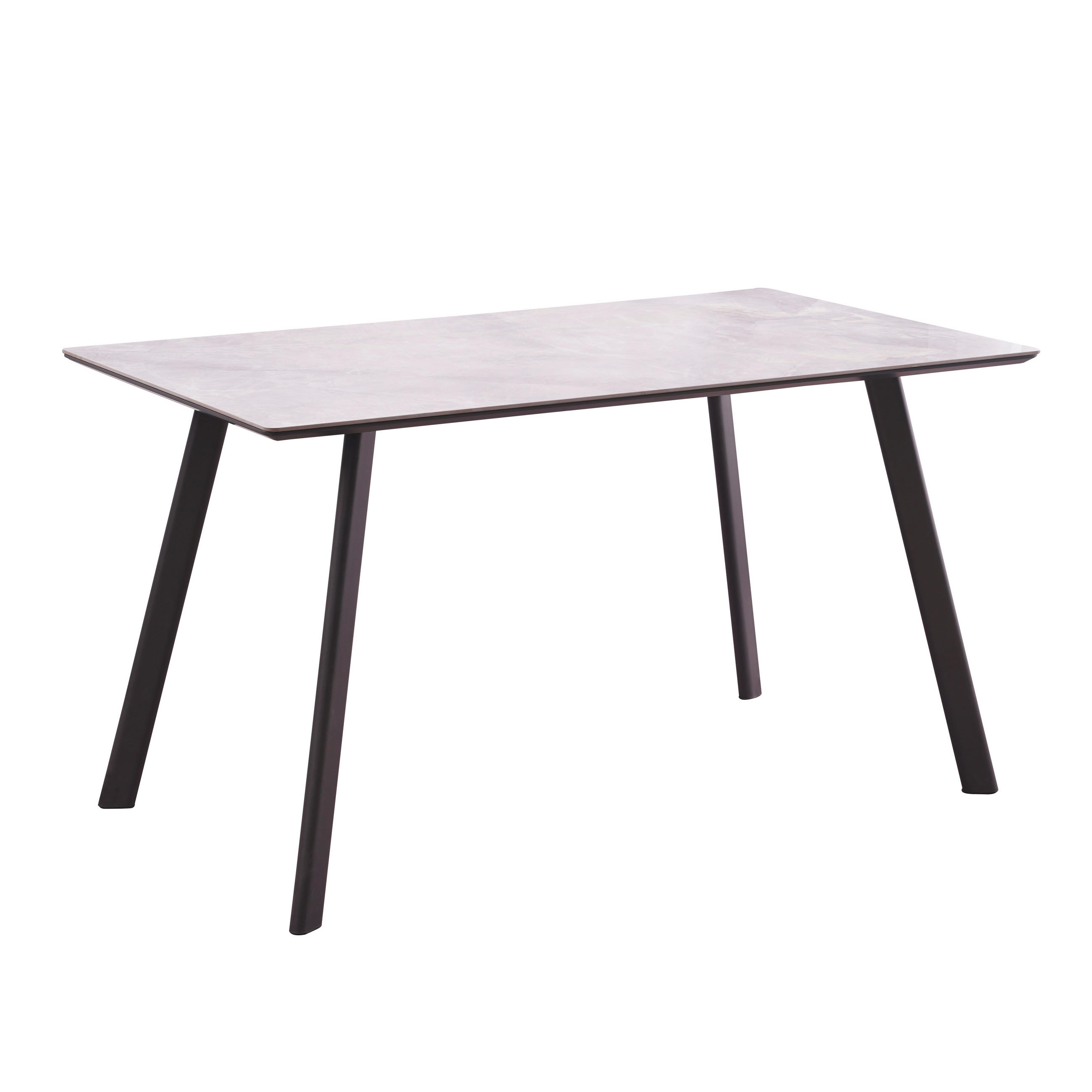 STOL ZA BLAGOVAONICU  siva, crna  metal, keramika, drvni materijal      - siva/crna, drvni materijal/metal (140/76/80cm) - Ti'me