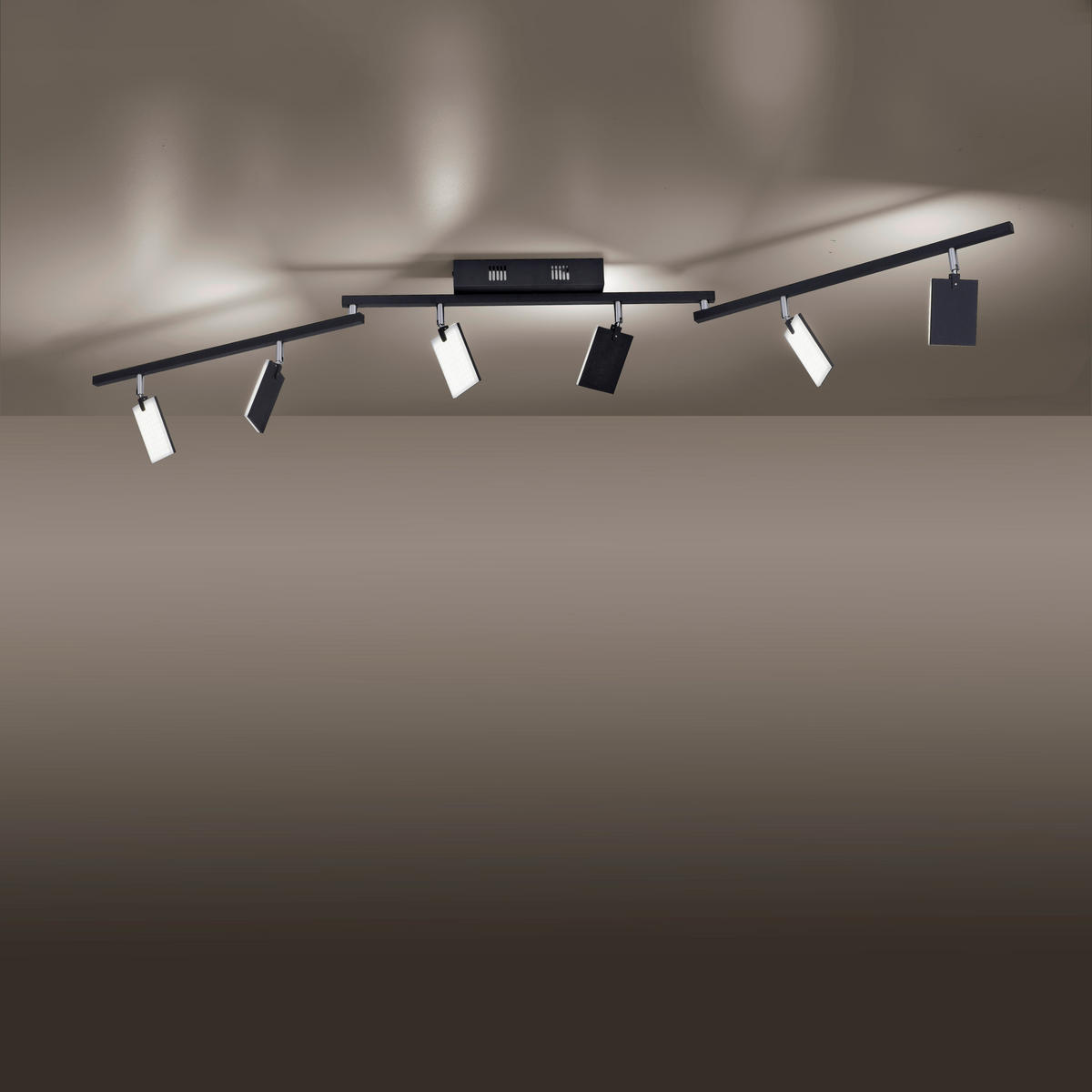 LED ZÁŘIČ, 161/104/34 cm - černá, Design, kov/plast (161/104/34cm)