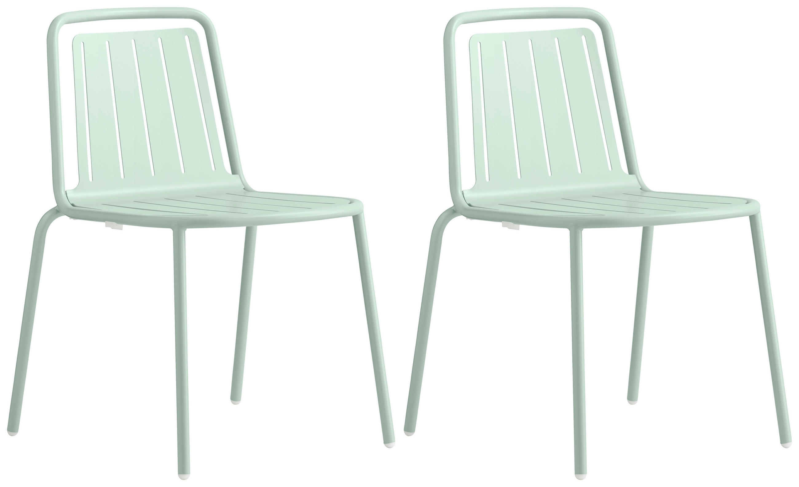 GARTENSTUHL-SET Edelstahl Pastellgrün  - Pastellgrün, Basics, Metall (54/79/57cm) - Connubia 