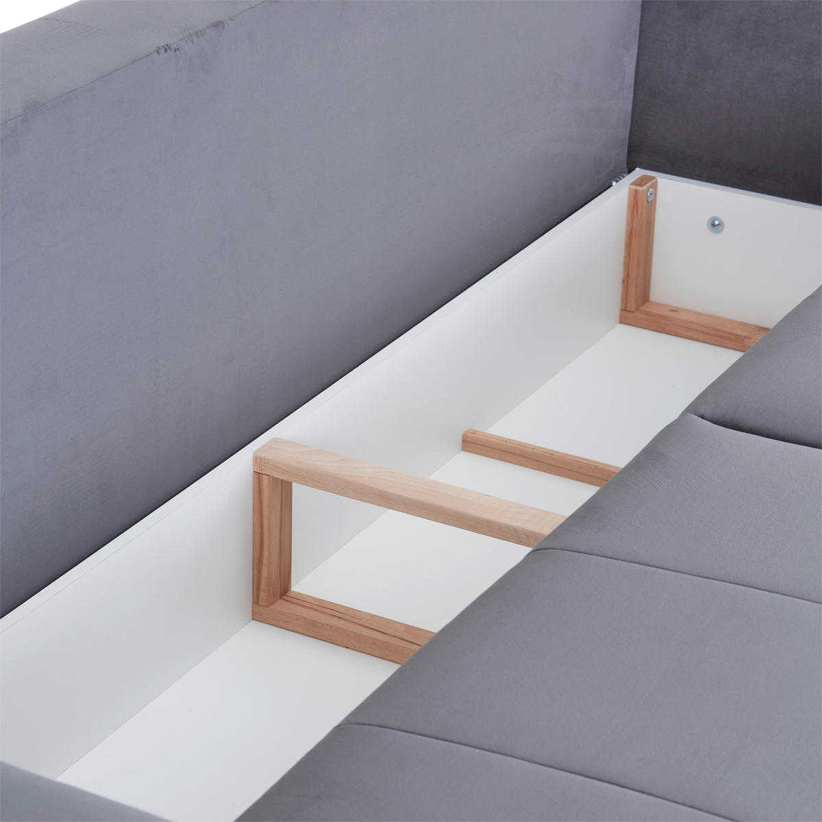 SCHLAFSOFA in Velours Dunkelgrau  - Dunkelgrün/Dunkelgrau, Modern, Holz/Kunststoff (238/88/119cm) - MID.YOU