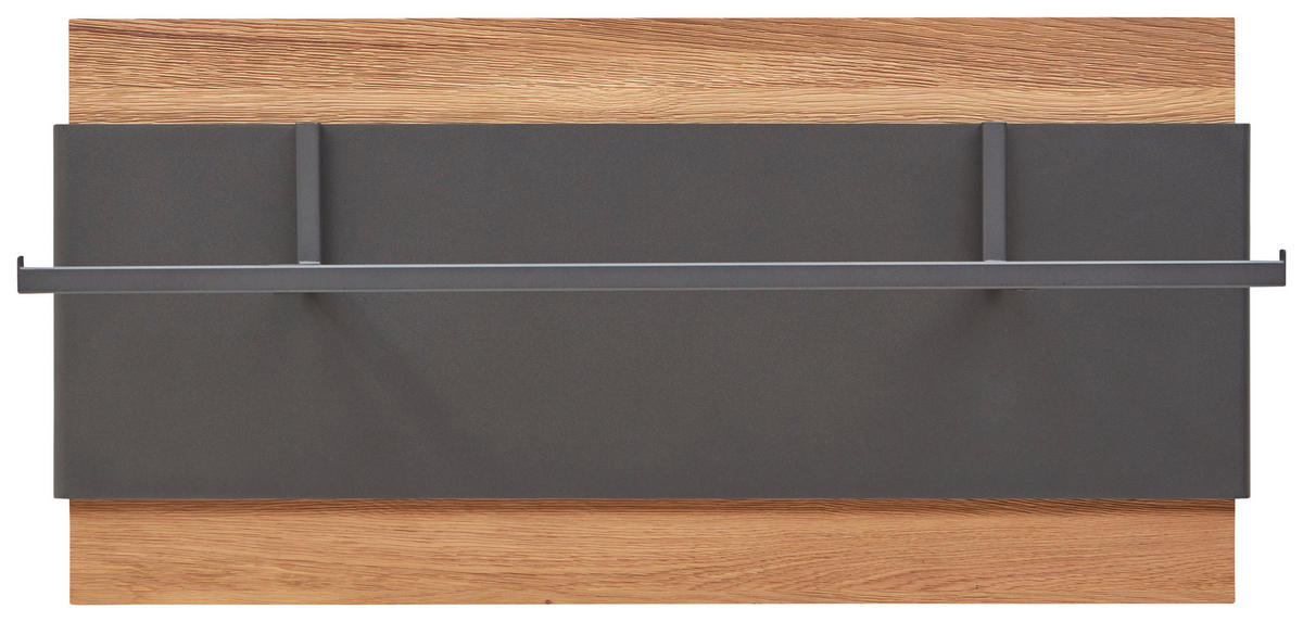GARDEROBENPANEEL  in 98,4/48,3/35,4 cm  - Eichefarben/Anthrazit, Natur, Holz/Metall (98,4/48,3/35,4cm) - Voglauer