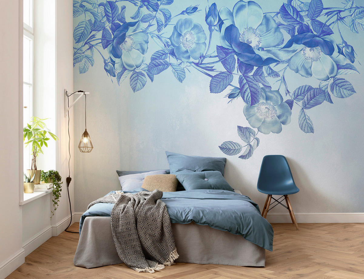 VLIESTAPETE  - Blau/Weiß, Basics (350/250cm) - Xora