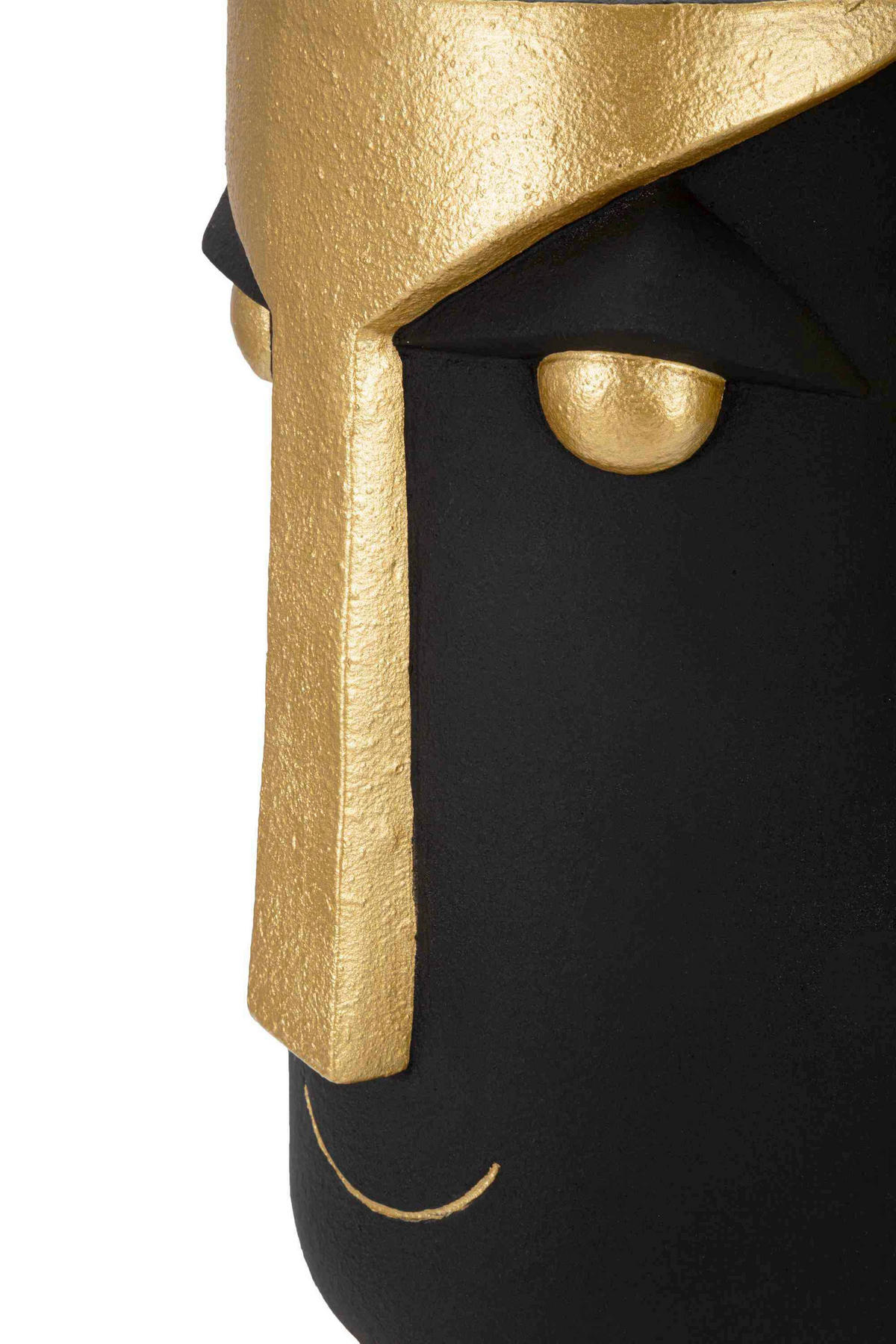 Vase Tribal C  - Goldfarben/Schwarz, Basics, Kunststoff (30/40/23.5cm)