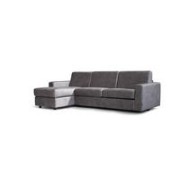 KUTNA GARNITURA tekstil  siva   - siva/crna, Moderno, tekstil/plastika (273/162cm) - Hom`in