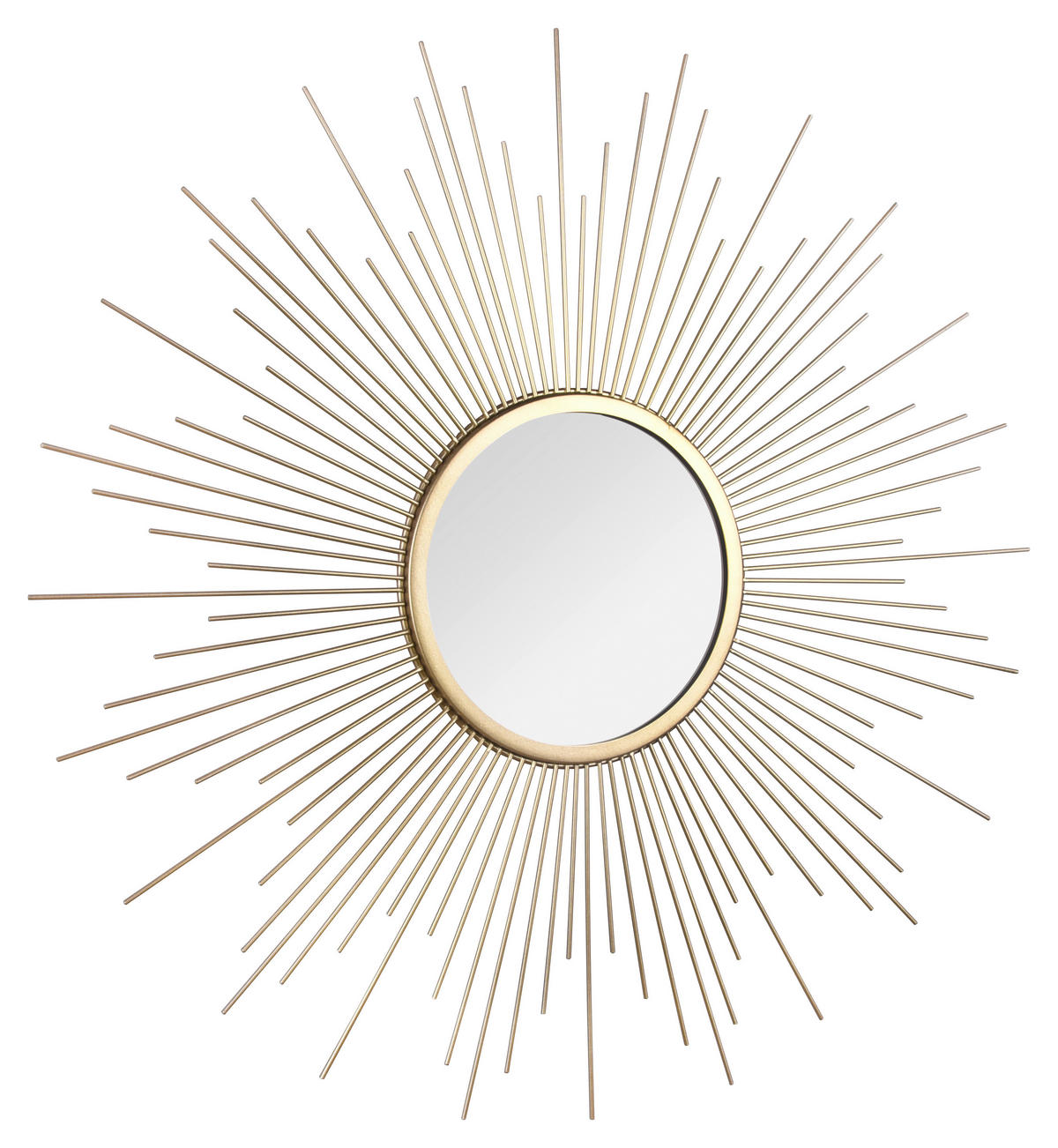 WANDSPIEGEL 60/60/1 cm    in rund  - Goldfarben, LIFESTYLE, Glas/Metall (60/60/1cm)