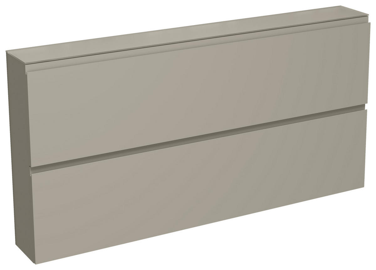 SCHUHKIPPER - Taupe, Design, Glas/Holzwerkstoff (160/81/22cm) - Moderano