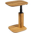BEISTELLTISCH 50/40/48-67 cm Eiche Hartholz Eichefarben organisch  - Eichefarben, Design, Holz/Kunststoff (50/40/48-67cm) - Linea Natura