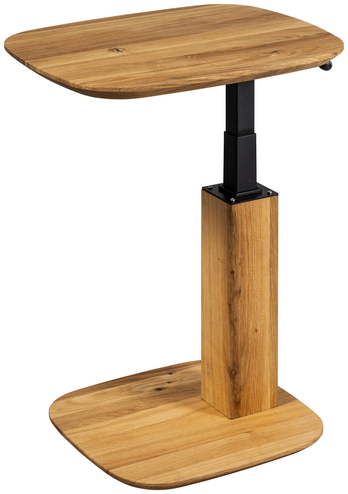 BEISTELLTISCH 50/40/48-67 cm Eiche Hartholz Eichefarben organisch  - Eichefarben, Design, Holz/Kunststoff (50/40/48-67cm) - Linea Natura