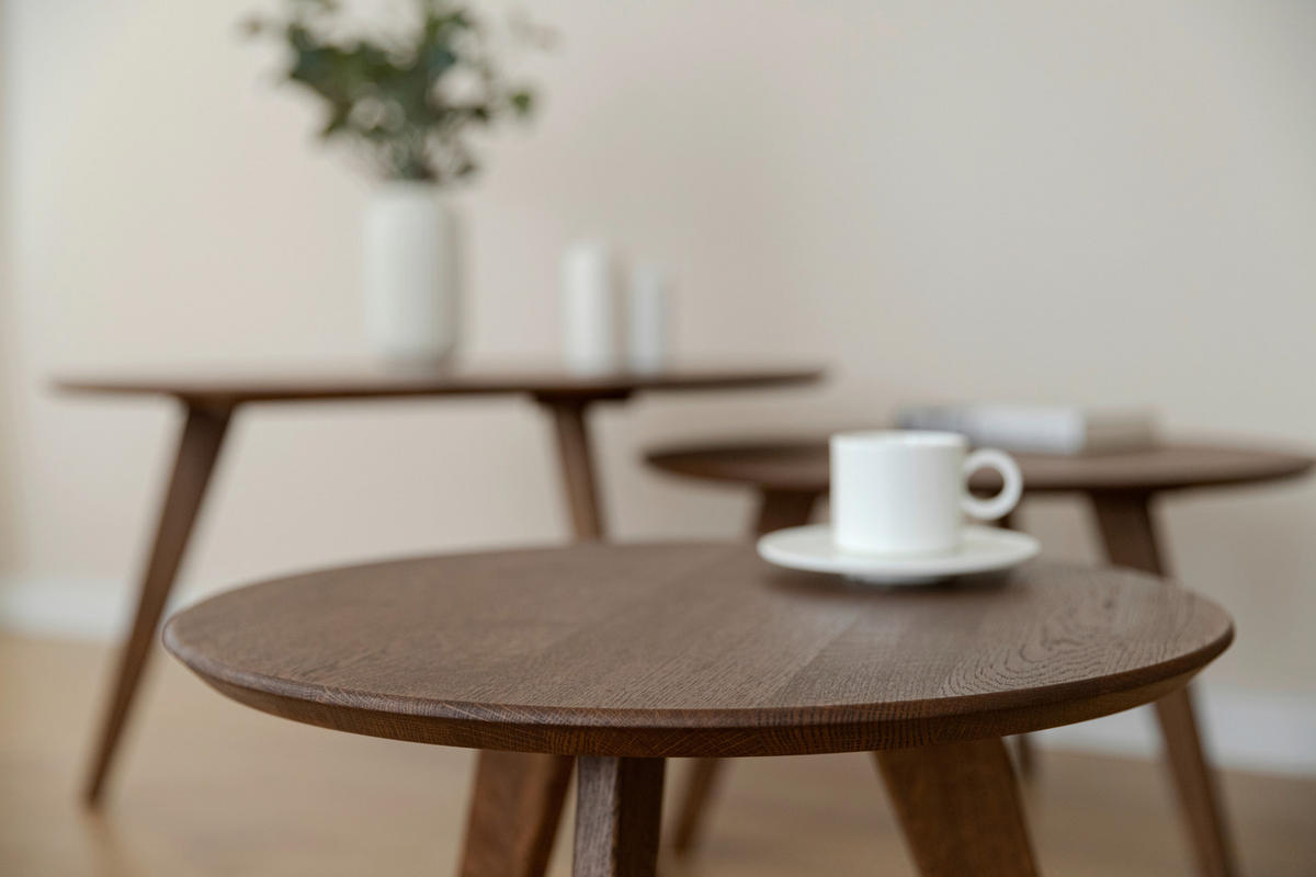 COUCHTISCH Holz 70/70/42 cm  - Eichefarben/Dunkelbraun, Design, Holz (70/70/42cm) - Livetastic