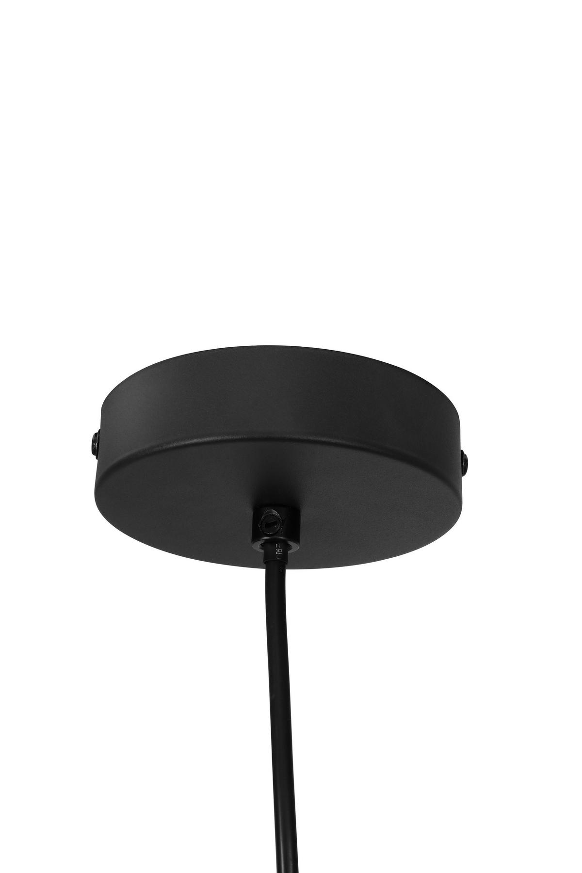 HÄNGELEUCHTE 25/120 cm    - Schwarz/Naturfarben, Trend, Naturmaterialien/Metall (25/120cm) - Novel