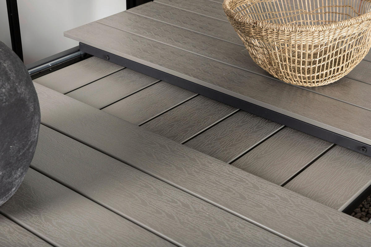 GARTENTISCH 229/100/75 cm  - Schwarz/Grau, MODERN, Kunststoff/Metall (229/100/75cm) - Gardenson