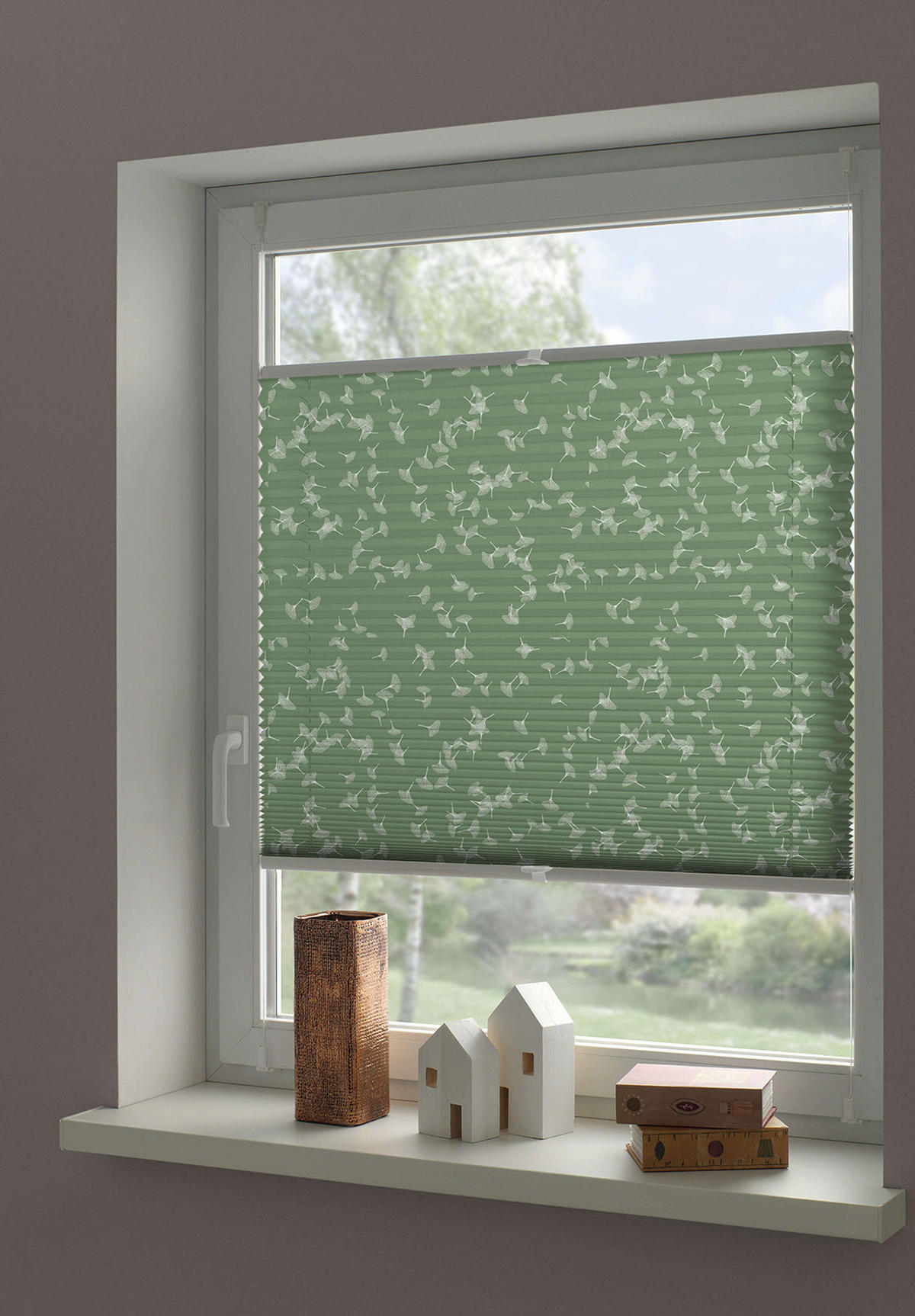 PLISE  prosojno  40/130 cm    - zelena, Basics, tekstil (40/130cm)