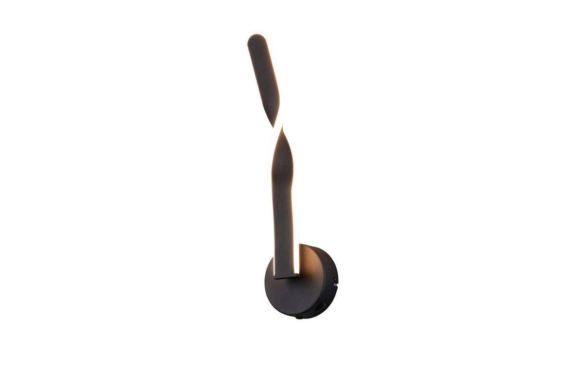 LED-WANDLEUCHTE   - Schwarz/Weiß, Design, Kunststoff/Metall (45,5/12/15cm)