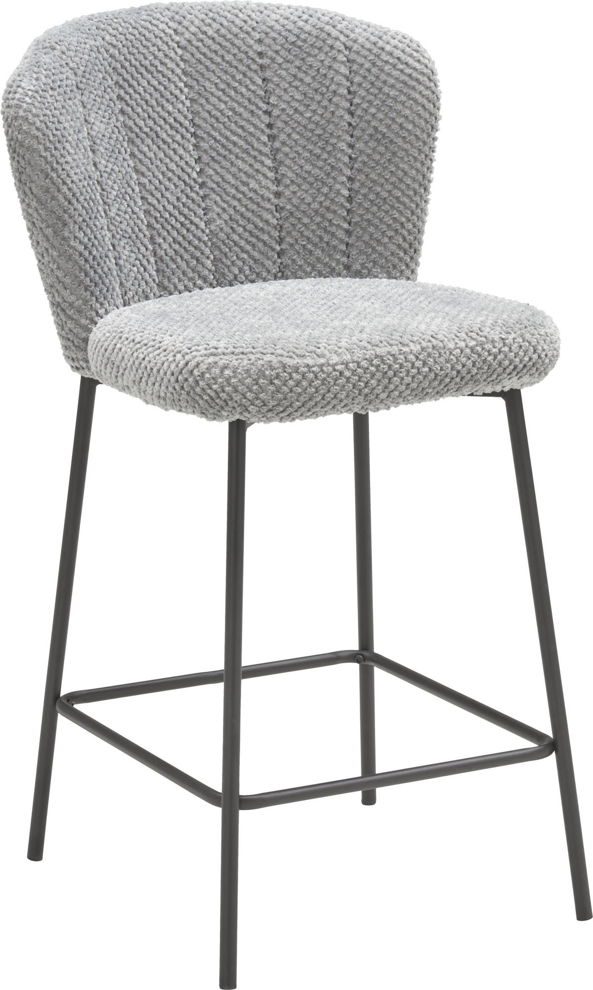 BARHOCKER in Grau  - Schwarz/Grau, LIFESTYLE, Holz/Textil (55/101/59cm) - Livetastic