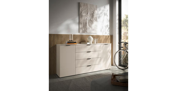 SIDEBOARD in 180/90/40 cm - Kaschmir/Schwarz, Basics, Holzwerkstoff/Kunststoff (180/90/40cm) - Carryhome
