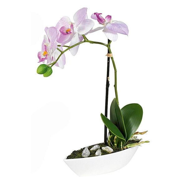 ORCHIDEA orchidea 28 cm - lila/biela, Basics, textil/plast (28cm)