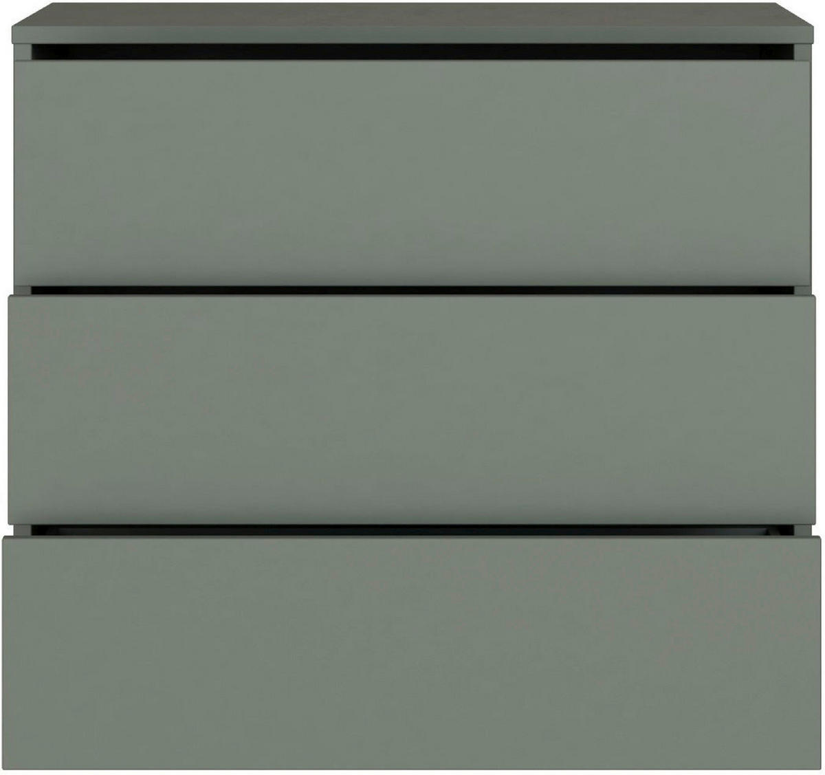 KOMMODE , 95/83/42 cm, 3 Schublade(n)  - Salbeigrün/Silberfarben, Trend, Holzwerkstoff/Kunststoff (95/83/42cm) - Carryhome
