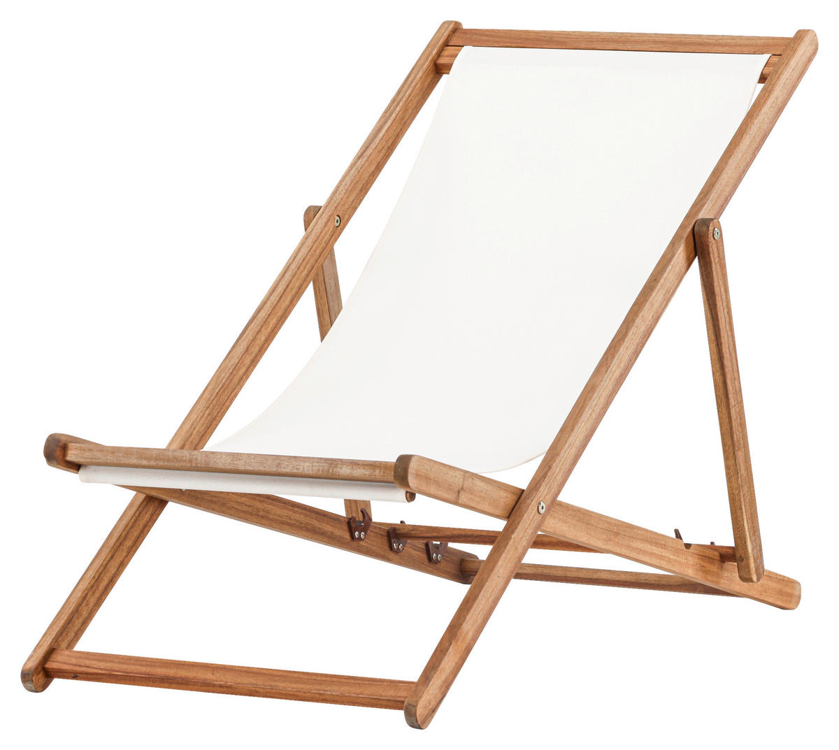 STRANDFÅTÖLJ   57/80/105 cm  - beige/naturfärgad, Klassisk, trä/textil (57/80/105cm) - Gardenson