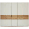 DREHTÜRENSCHRANK  in Eichefarben, Kaschmir  - Kaschmir/Eichefarben, Natur, Glas/Holz (251,8/214/62cm) - Valnatura