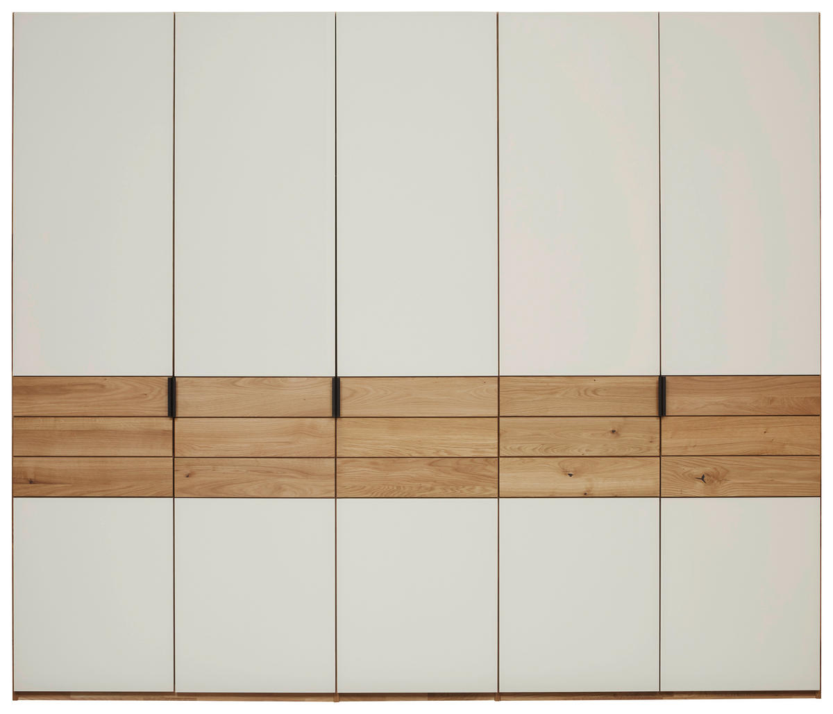 DREHTÜRENSCHRANK  in Eichefarben, Kaschmir  - Kaschmir/Eichefarben, Natur, Glas/Holz (251,8/214/62cm) - Valnatura