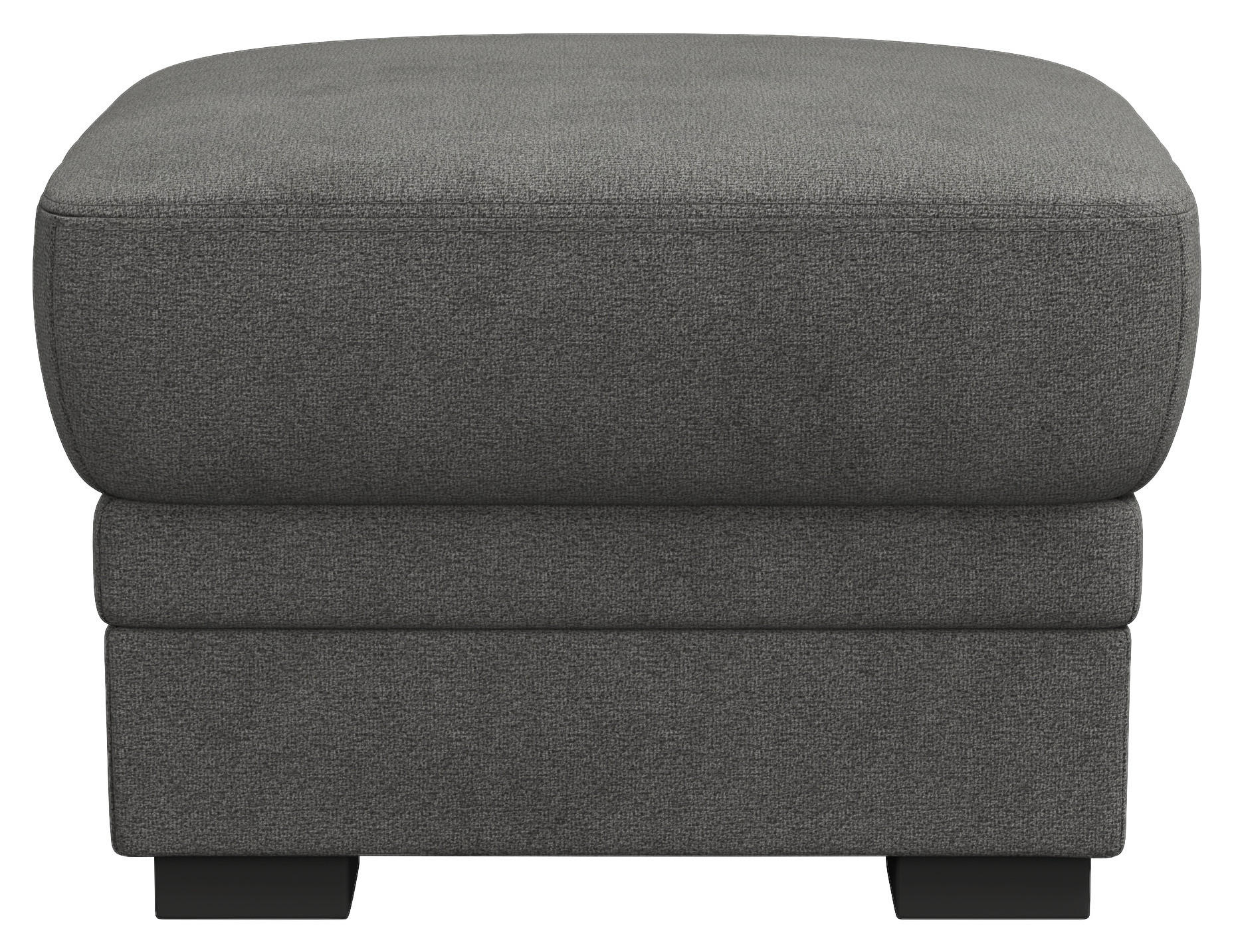 HOCKER in Textil Anthrazit - Anthrazit/Schwarz, Basics, Kunststoff/Textil (68/45/68cm) - MID.YOU