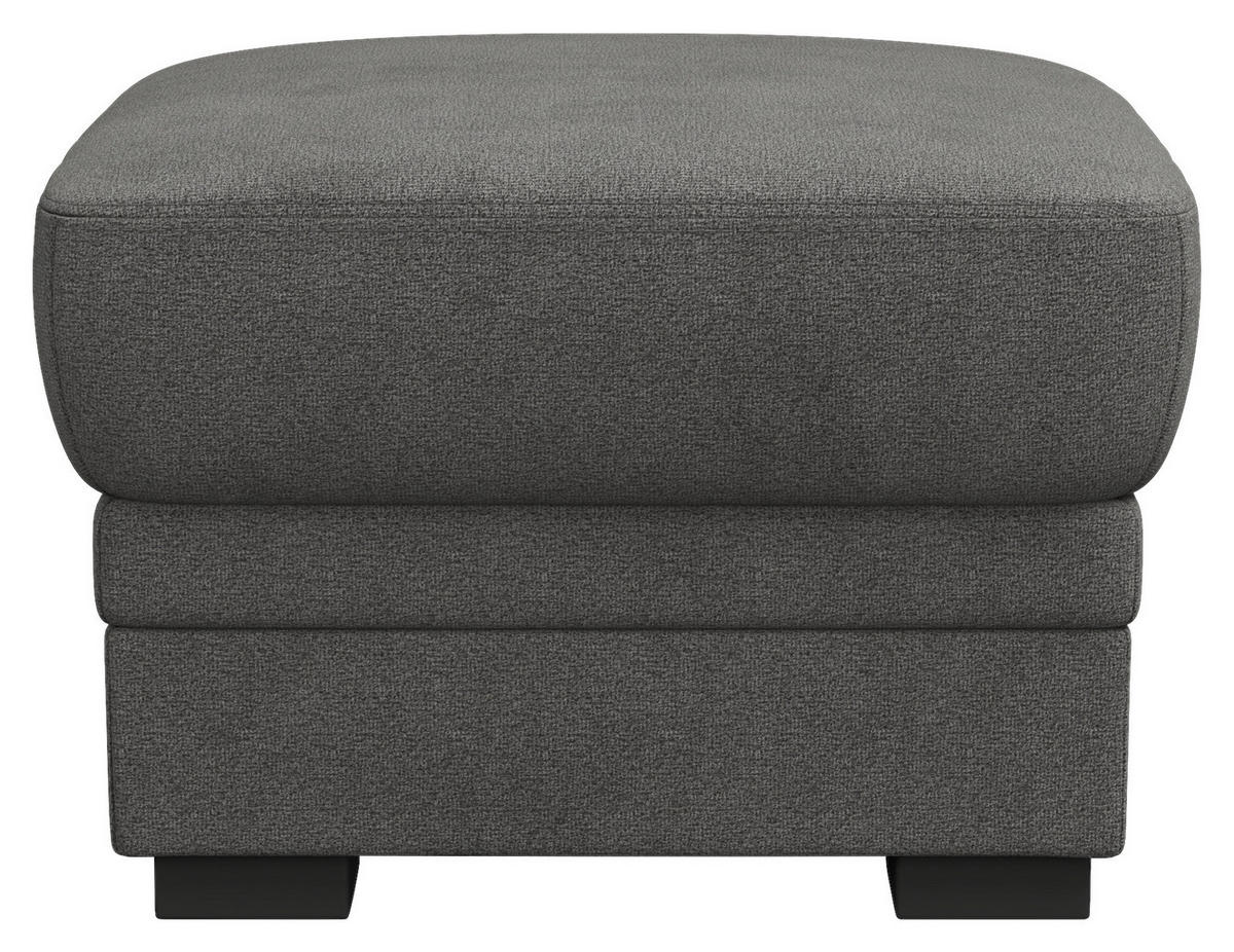 HOCKER in Textil Anthrazit  - Anthrazit/Schwarz, Basics, Kunststoff/Textil (68/45/68cm) - MID.YOU