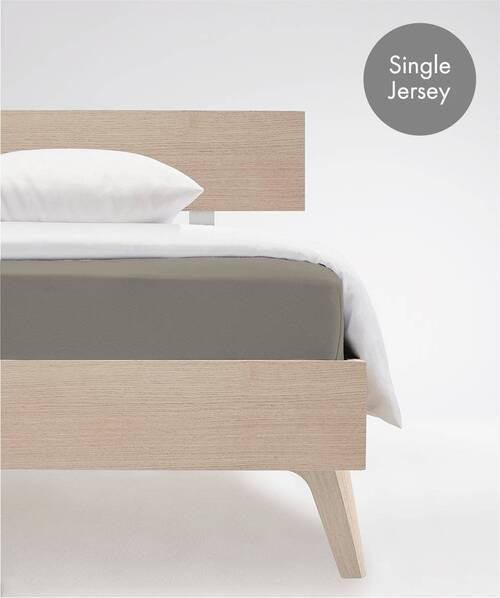 SPANNBETTTUCH Jenny C Single-Jersey  - Taupe, Basics, Textil (100/200cm) - Fleuresse