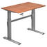 SCHREIBTISCH - Silberfarben/Nussbaumfarben, Design, Holzwerkstoff/Metall (120/72-119/80cm) SCHREIBTISCH - Silberfarben/Nussbaumfarben, Design, Holzwerkstoff/Metall (120/72-119/80cm)