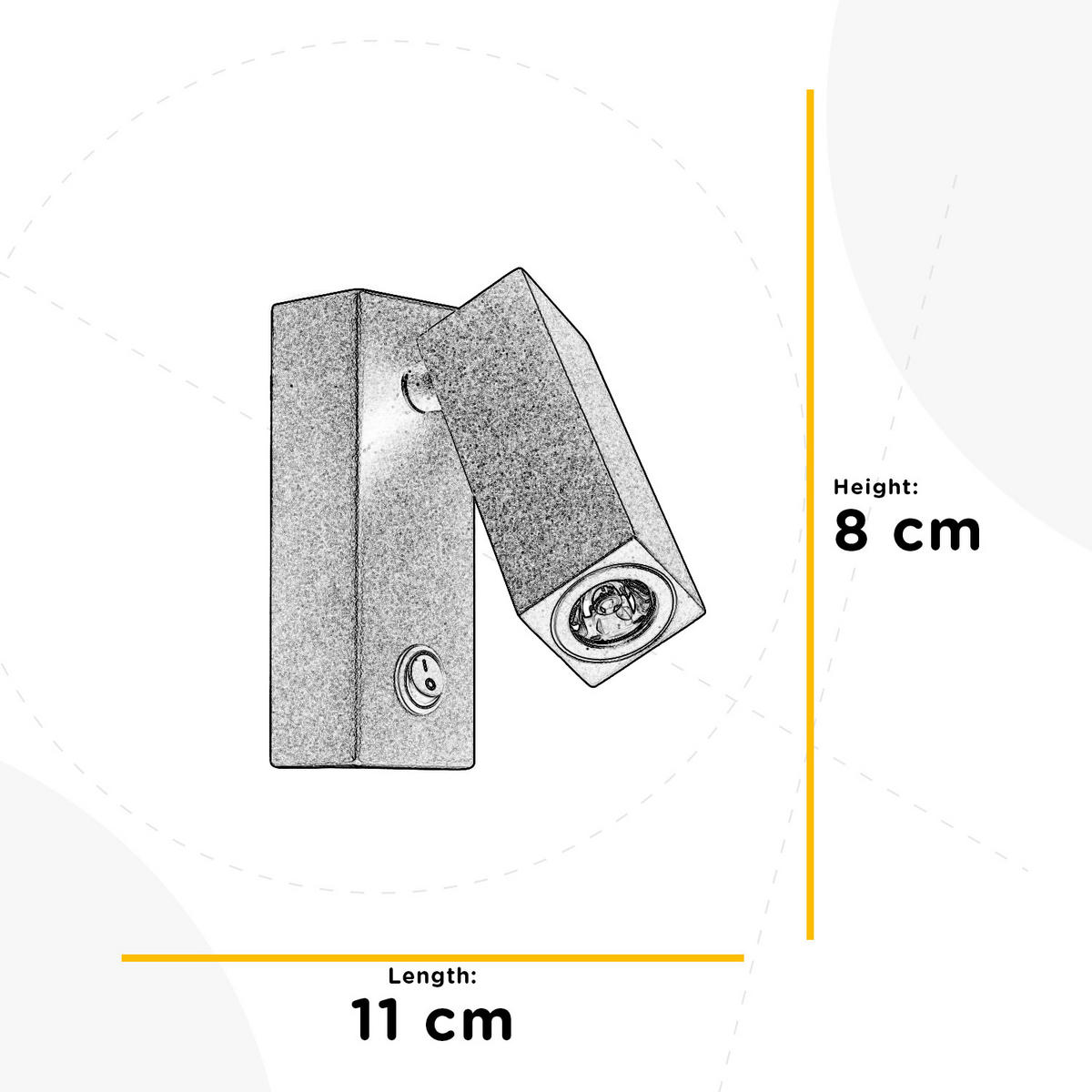 NÁSTENNÉ LED SVIETIDLO, 11/8/4 cm - čierna, Design, kov (11/8/4cm)
