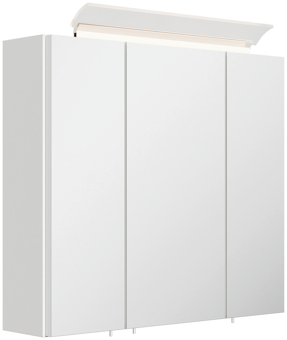 BADEZIMMER 3-teilig  in 170 cm  - Weiß Hochglanz, Trend, Glas/Holzwerkstoff (170cm) - MID.YOU