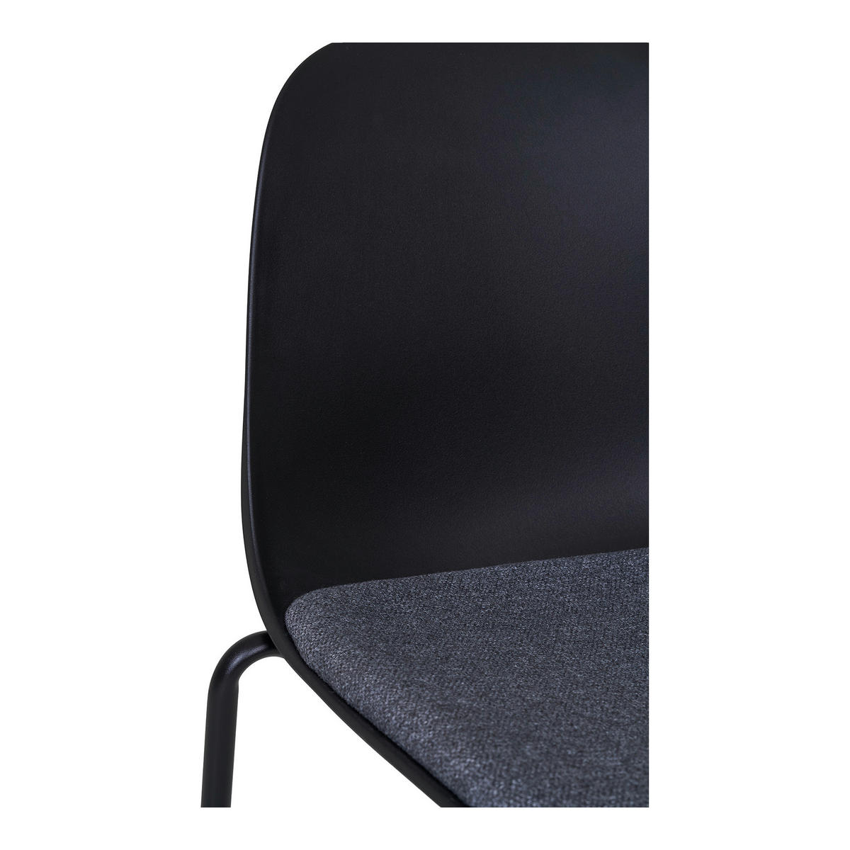 STOLSET 2 styck matt  - svart, Modern, metall/plast (48/86/56cm) - MID.YOU