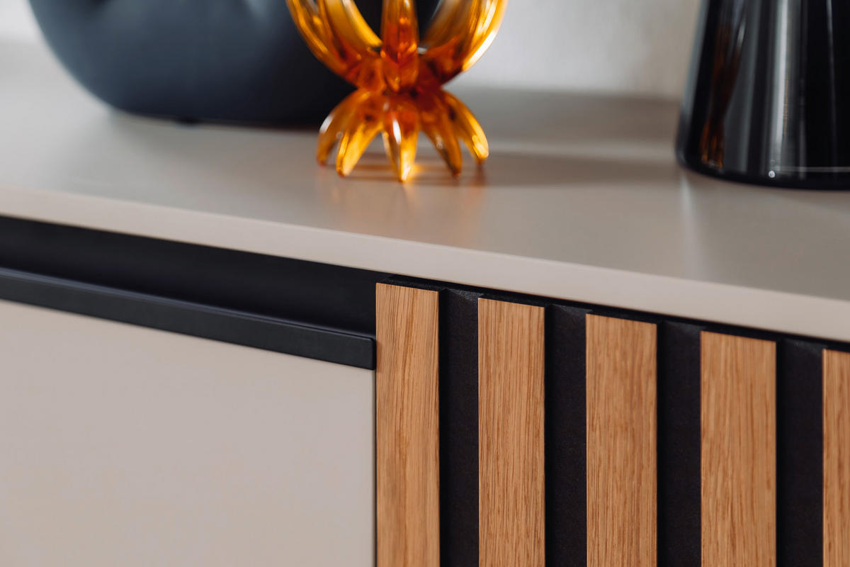 GARDEROBE 3-teilig  in 260/200/30 cm  - Eichefarben/Grau, Design, Holz/Holzwerkstoff (260/200/30cm) - Moderano