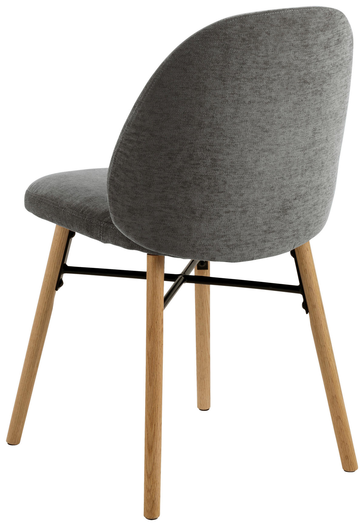 STUHL  in Chenille  - Eichefarben/Grau, Design, Holz/Textil (54/82,5/56cm) - MID.YOU
