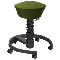 BÜROHOCKER 55/45,66/55 cm  - Schwarz/Grün, Basics, Kunststoff/Textil (55/45,66/55cm) - Aeris