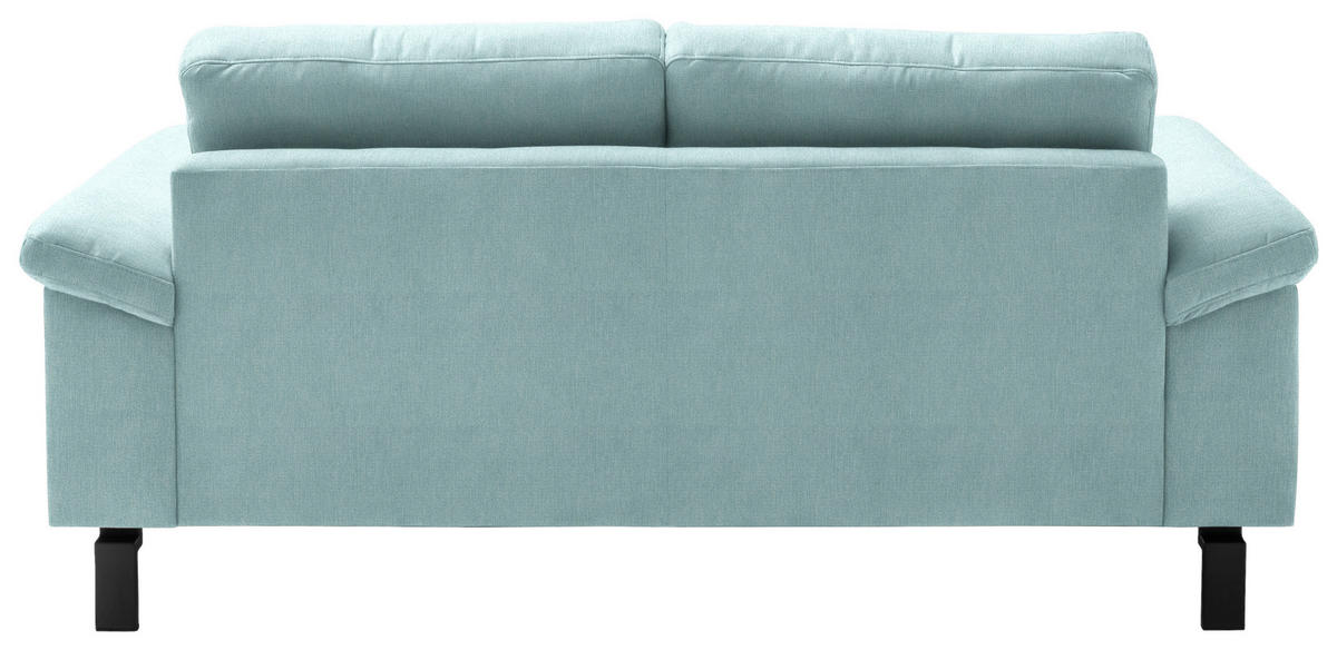 2,5-SITZER in Velours Türkis  - Türkis/Schwarz, Design, Textil/Metall (206/86/97cm) - Pure Home Lifestyle