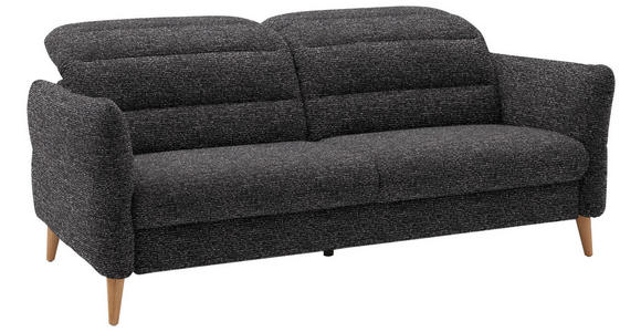 2-SITZER-SOFA in Webstoff Dunkelgrau - Eiche Bianco/Dunkelgrau, Design, Holz/Textil (192-220/85-106/98-112cm) - Dieter Knoll