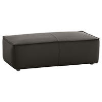 HOCKER in Leder Braun  - Schwarz/Braun, Modern, Leder/Kunststoff (120/39/60cm) - W.Schillig