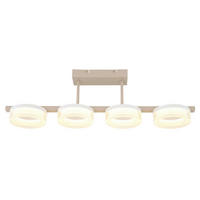 LED-DECKENLEUCHTE 67/13/19,5 cm   - Sandfarben/Transparent, Design, Kunststoff/Metall (67/13/19,5cm) - Globo