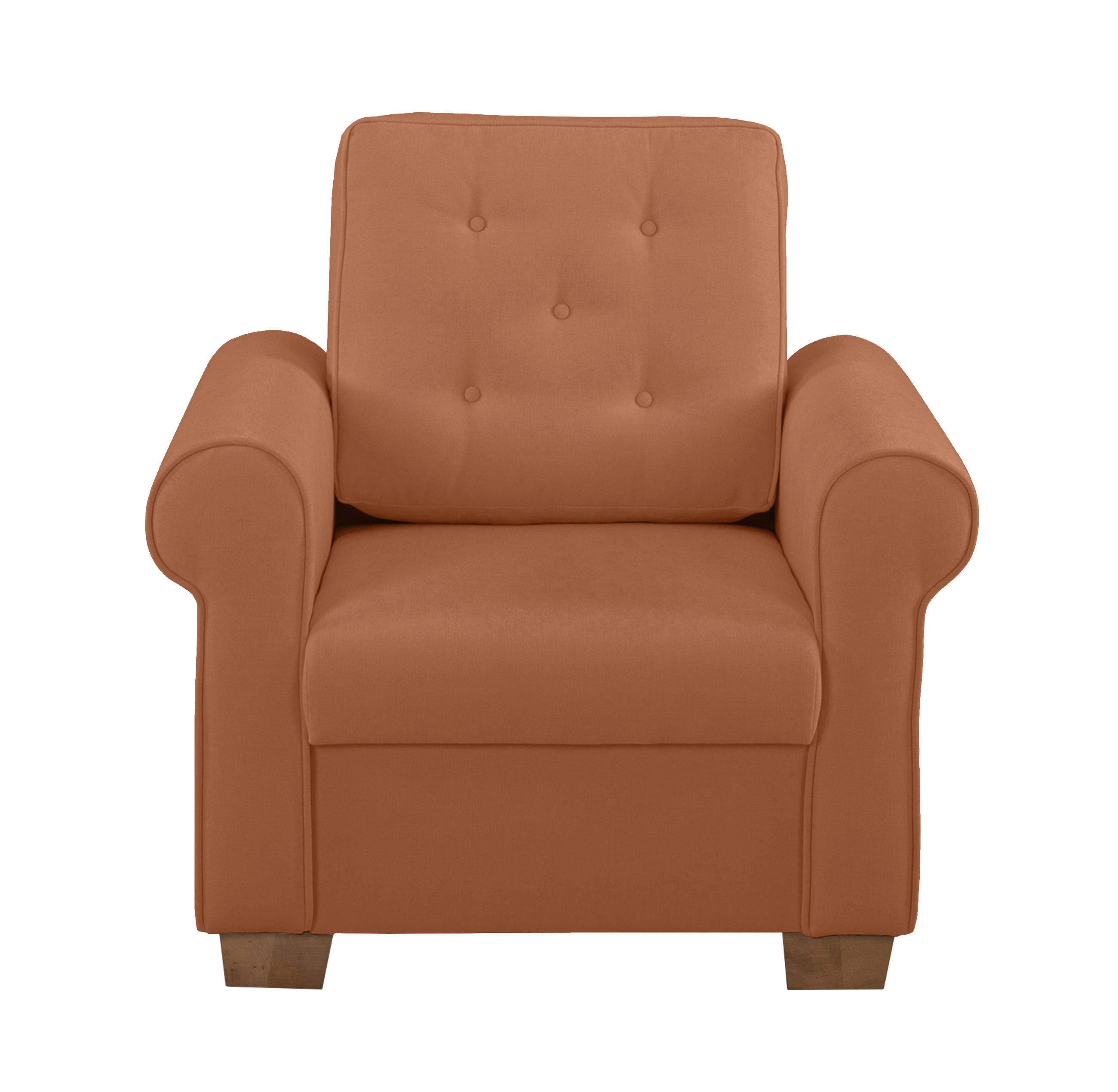 SESSEL in Rostfarben  - Rostfarben/Buchefarben, Design, Holz/Textil (93/89/82cm) - MID.YOU