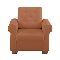 SESSEL in Rostfarben  - Rostfarben/Buchefarben, Design, Holz/Textil (93/89/82cm) - MID.YOU