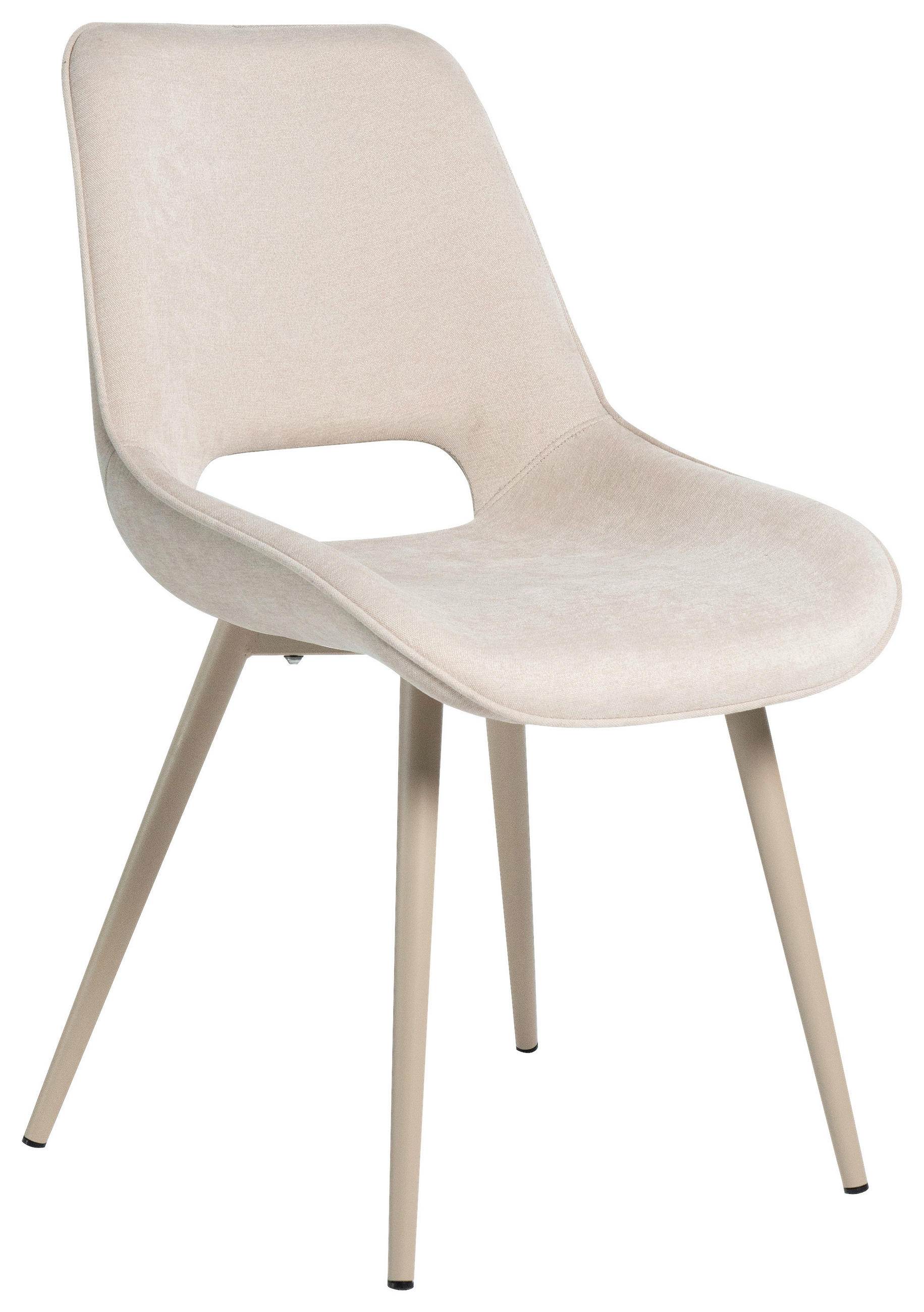 STUHL   Samt  Beige  - Beige, MODERN, Textil/Metall (50/86/62cm) - Livetastic