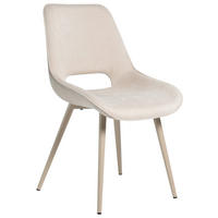 STUHL   Samt  Beige  - Beige, MODERN, Textil/Metall (50/86/62cm) - Livetastic