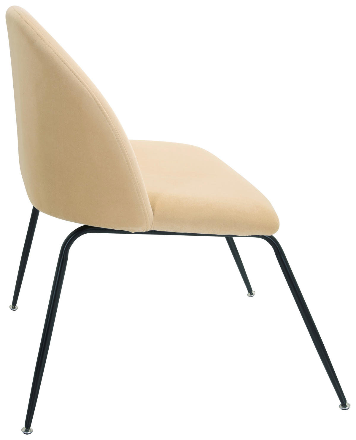 STOL, tekstil bež  - črna/bež, Basics, kovina/tekstil (72/80/65cm) - MID.YOU