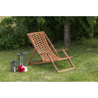STRANDSTUHL Eukalyptusholz Naturfarben  - Naturfarben, ROMANTIK / LANDHAUS, Holz (64/102/113cm) - Gardenson