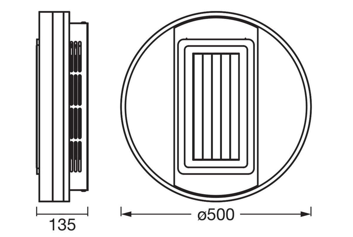 LED-DECKENLEUCHTE 50/13,5 cm   - Weiß, KONVENTIONELL, Kunststoff/Metall (50/13,5cm) - Ledvance