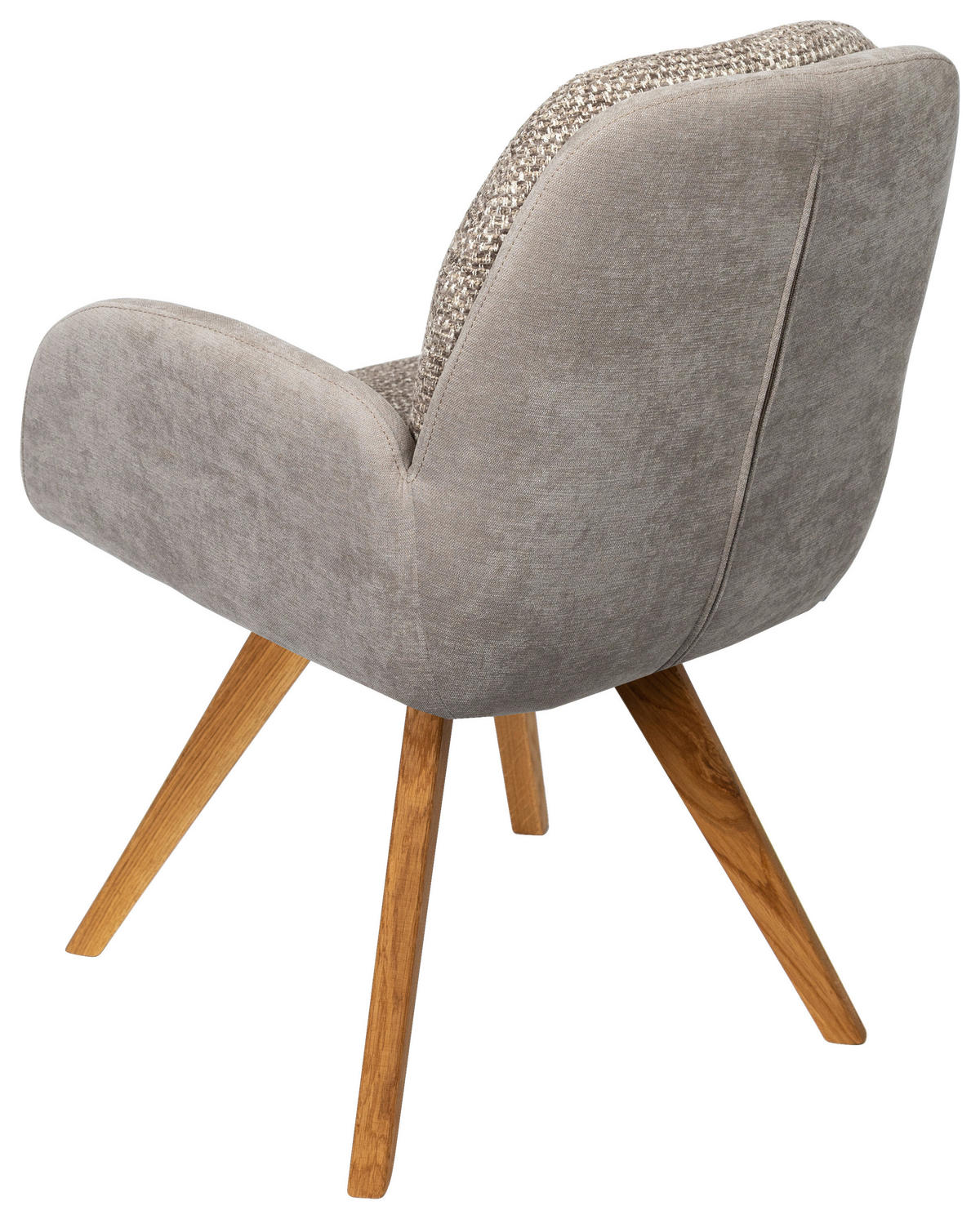 ARMLEHNSTUHL  in Webstoff  - Greige/Eichefarben, Design, Holz/Textil (59/90/64cm) - Linea Natura